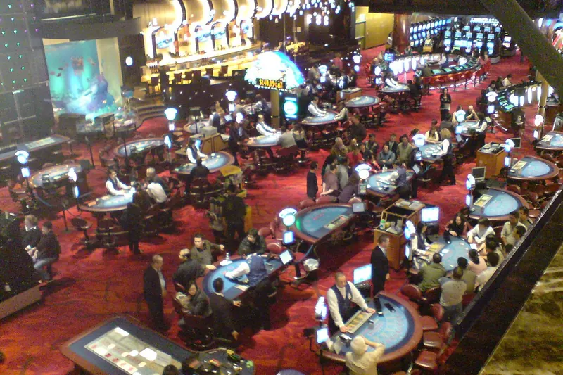 Studio för live casino med flera spelbord