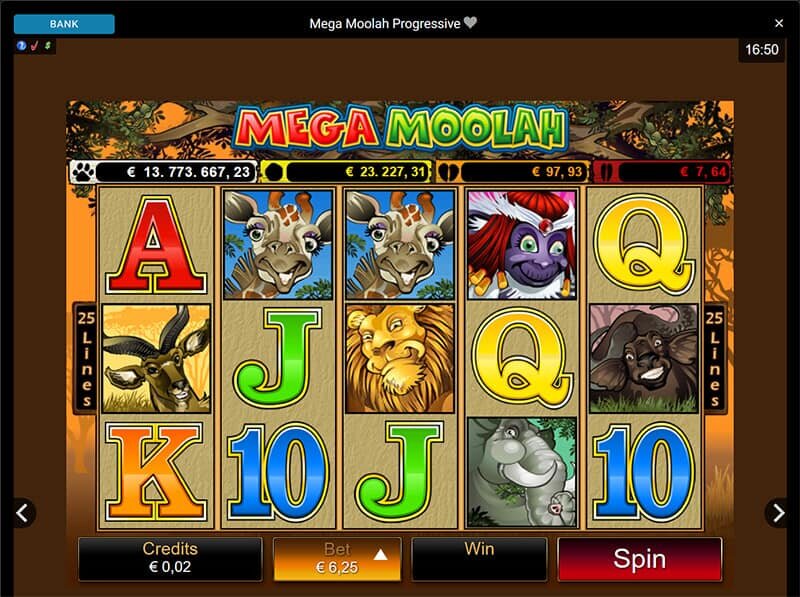 Become a millionaire with Mega Moolah at JackpotCity Casino