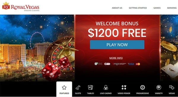 RoyalVegas Casino Log in