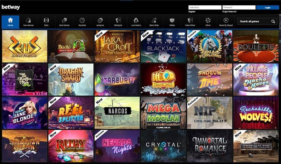 Betway Casino Games