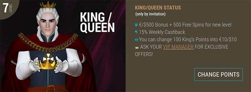 King Billy VIP program