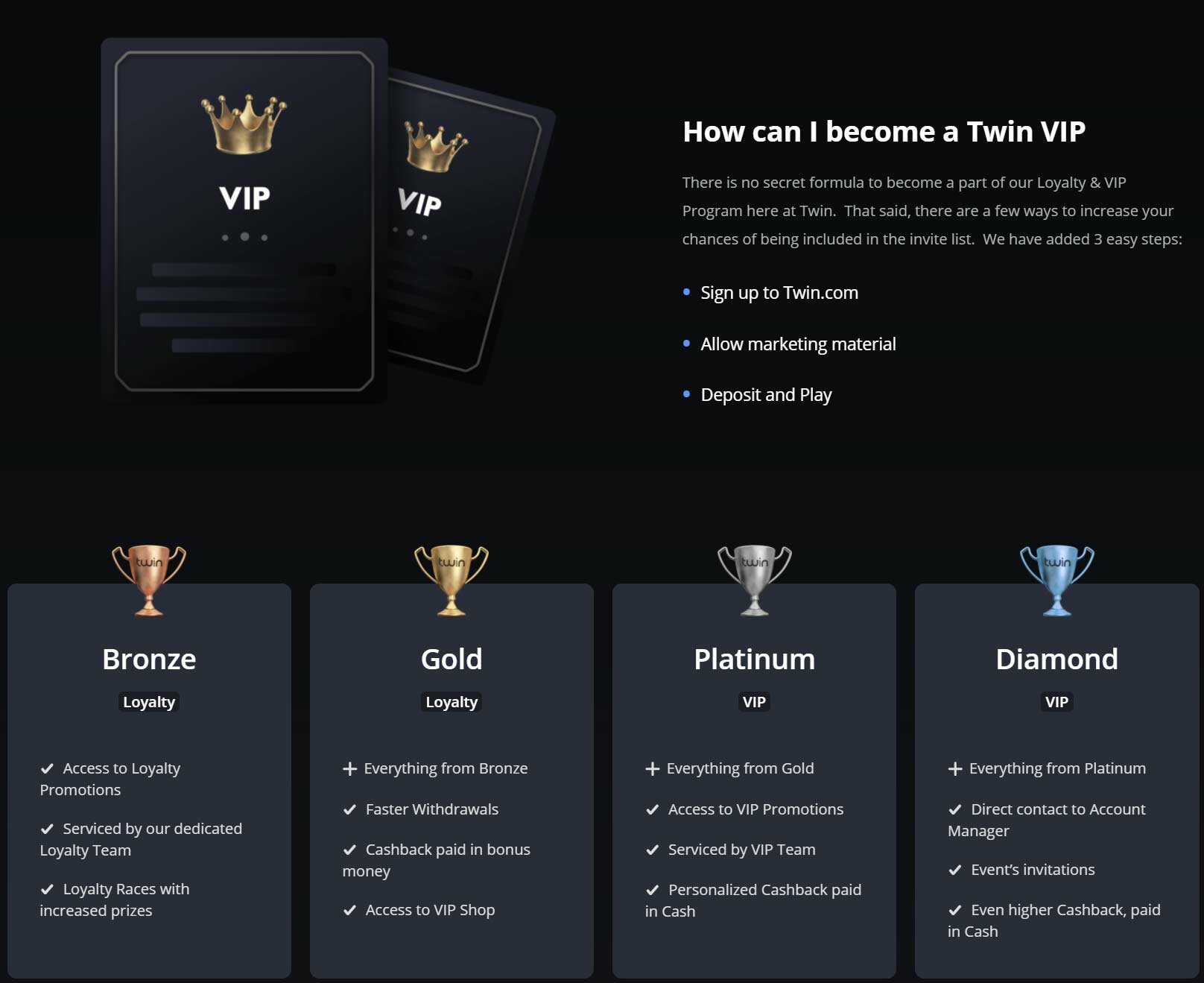 Twin Casino VIP Program