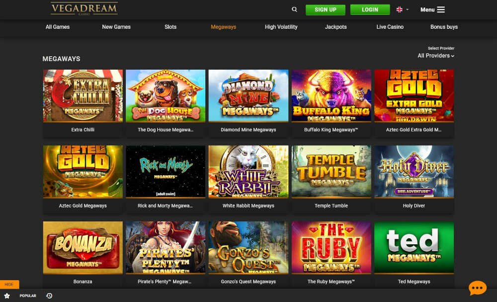 Vegadream Casino Games