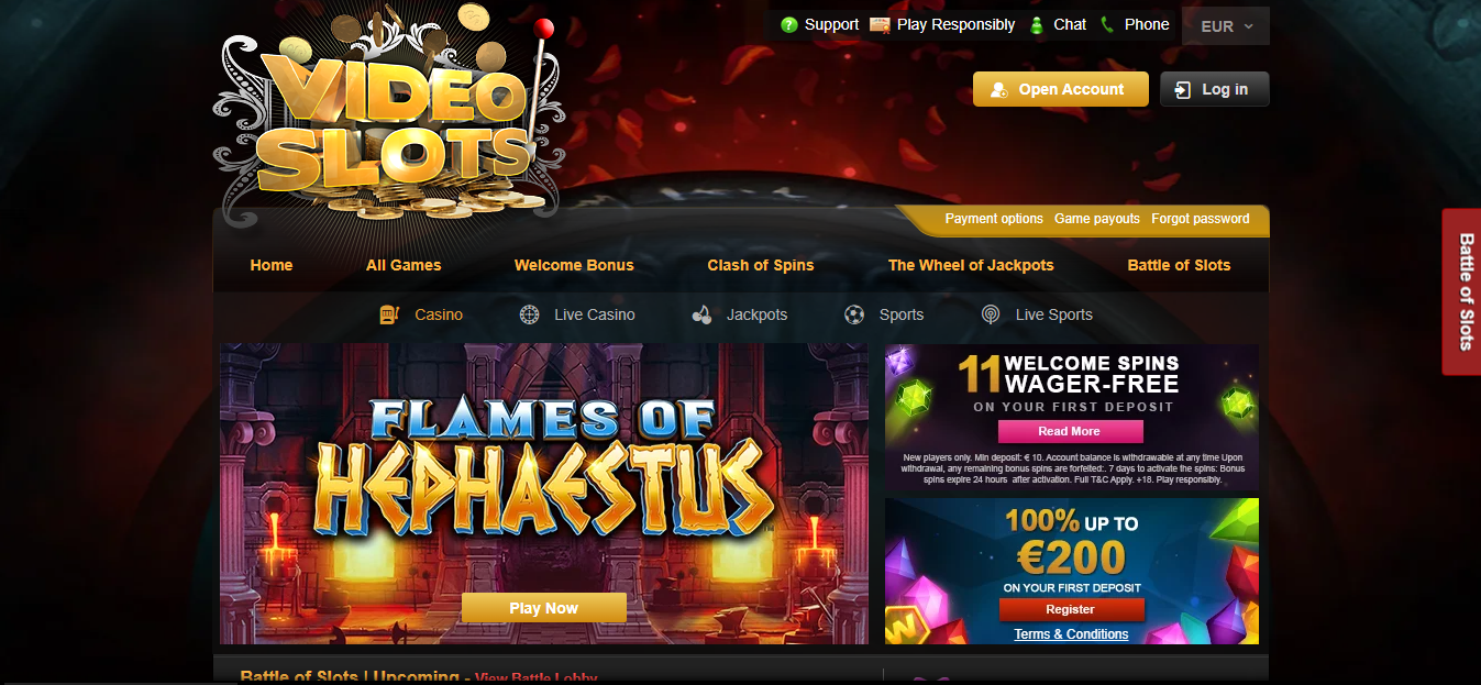 MrVegas Casino Homepage