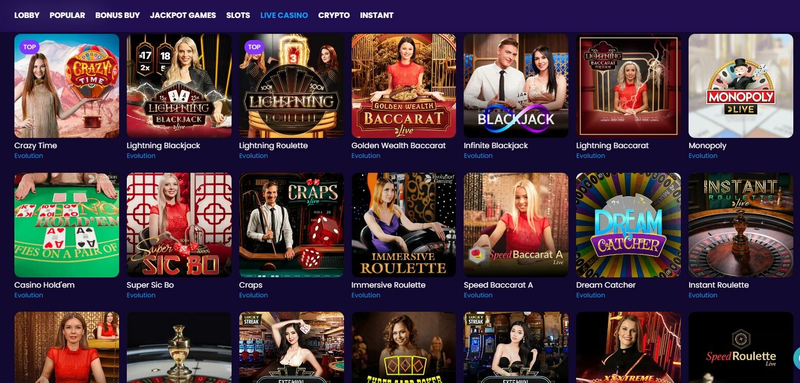 BitDreams Live Casino Games